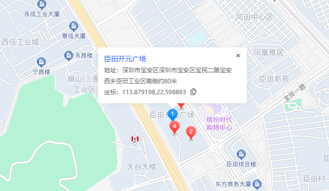 臣田开元广场位置地图