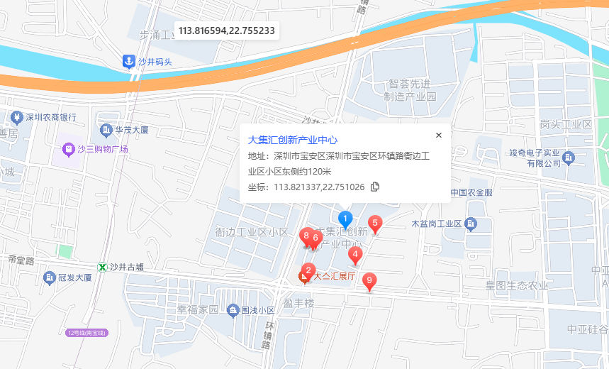 大集汇创新产业中心位置地图