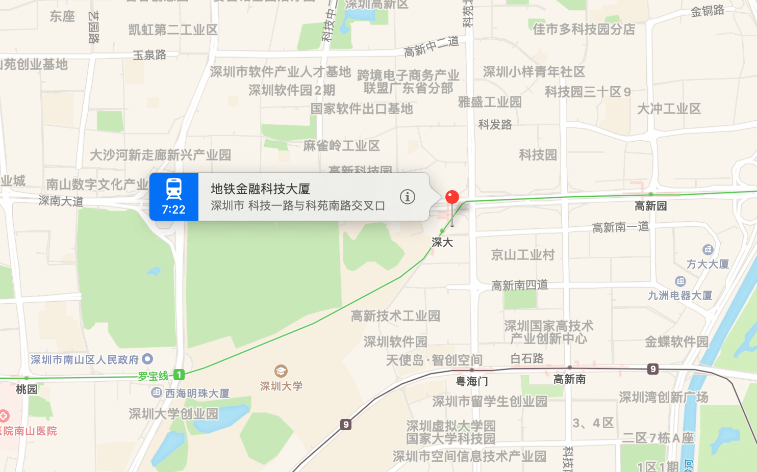 地铁金融科技大厦位置地图