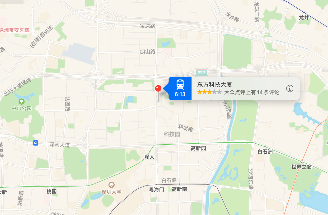 东方科技大厦位置地图