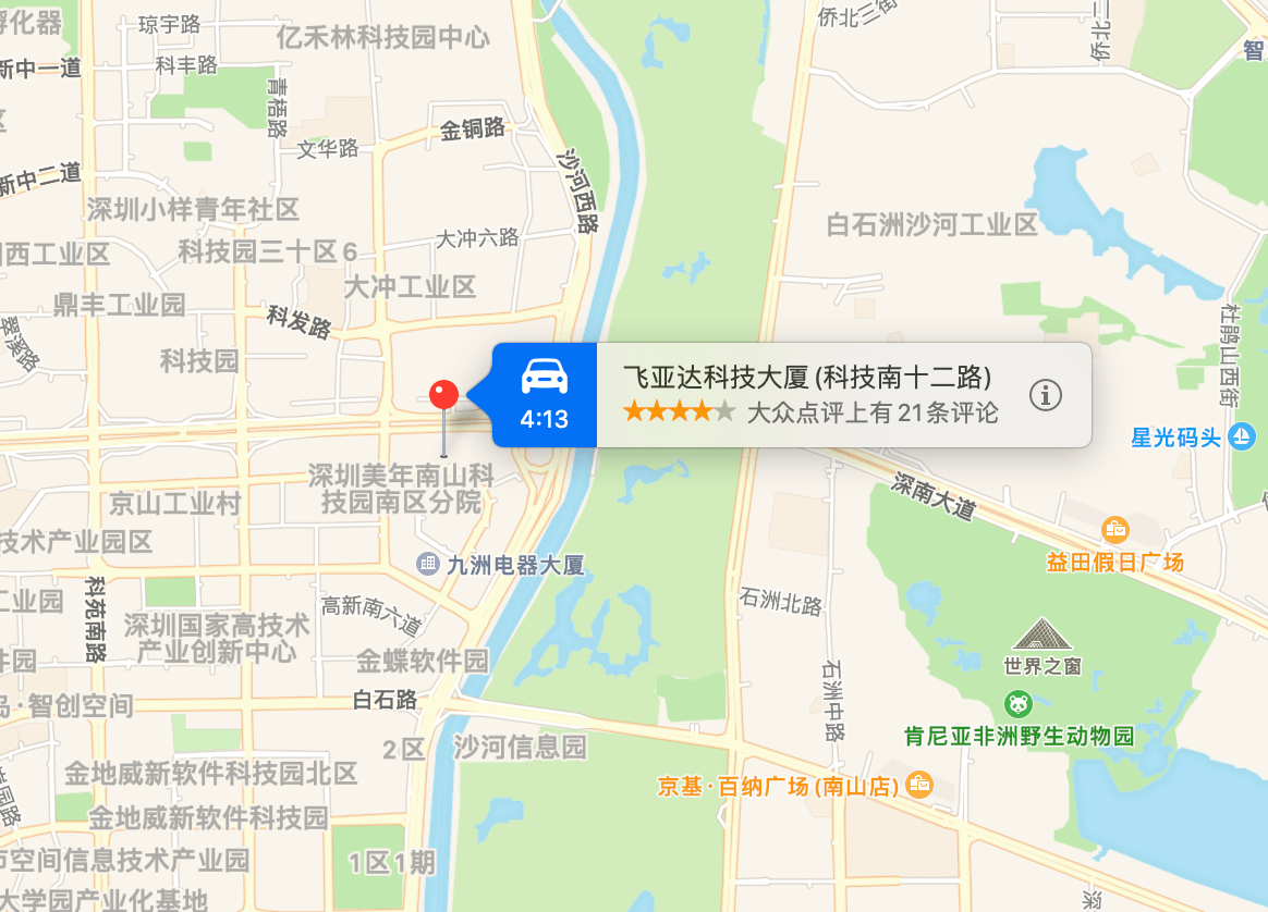 飞亚达科技大厦位置地图