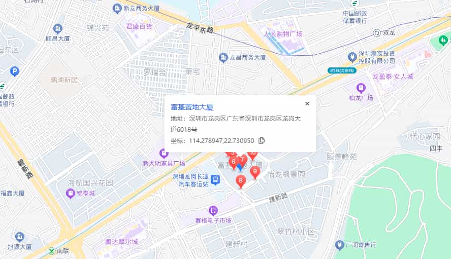 富基置地大厦位置地图