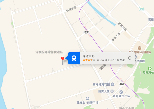 海运中心位置地图