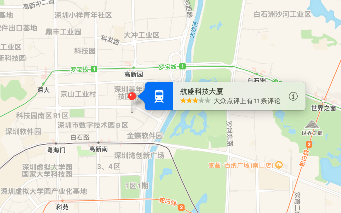 航盛科技大厦位置地图