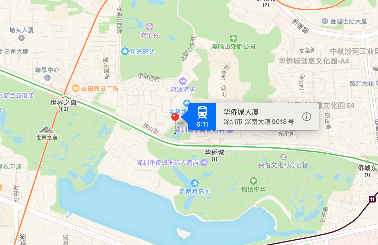 华侨城大厦位置地图