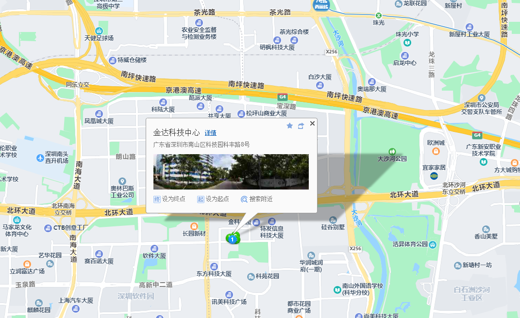 金达科技中心位置地图