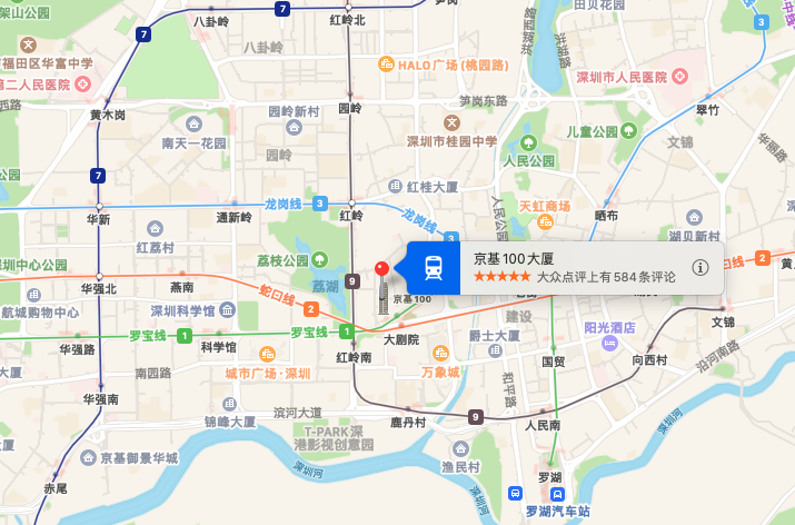 京基100大厦位置地图