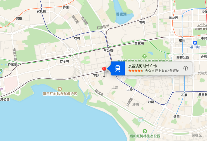 京基滨河时代广场位置地图