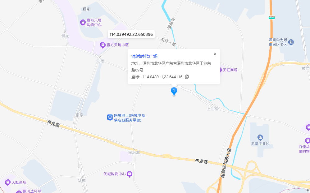 锦绣时代广场位置地图