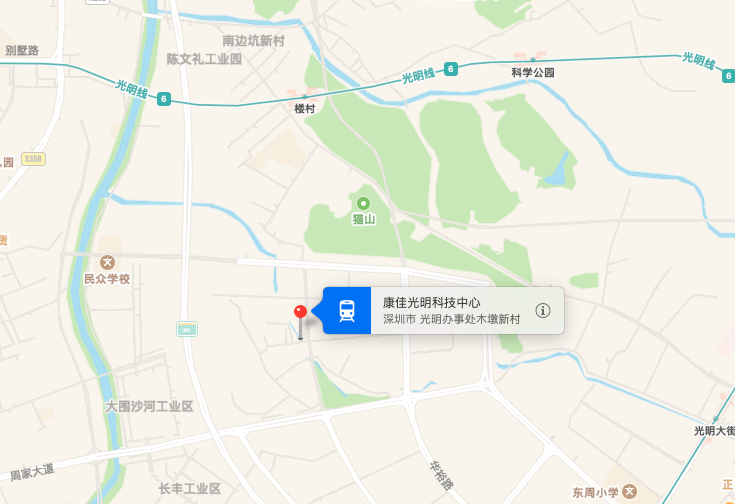 康佳光明科技中心位置地图