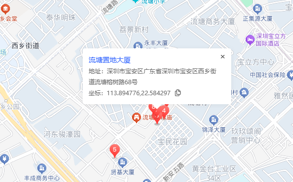 流塘置地大厦位置地图