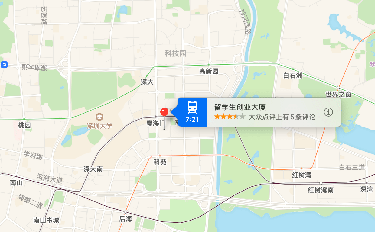 留学生创业大厦位置地图