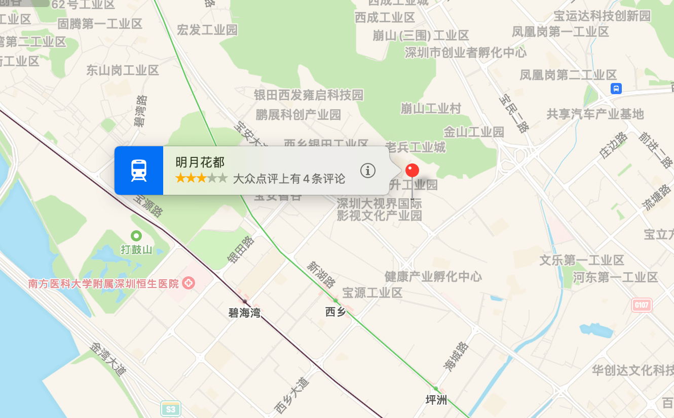 明月花都位置地图