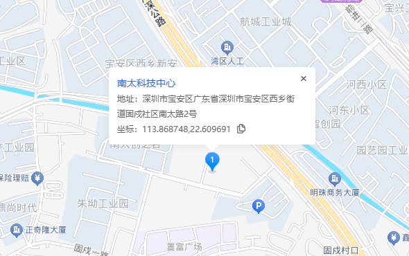 南太科技中心位置地图