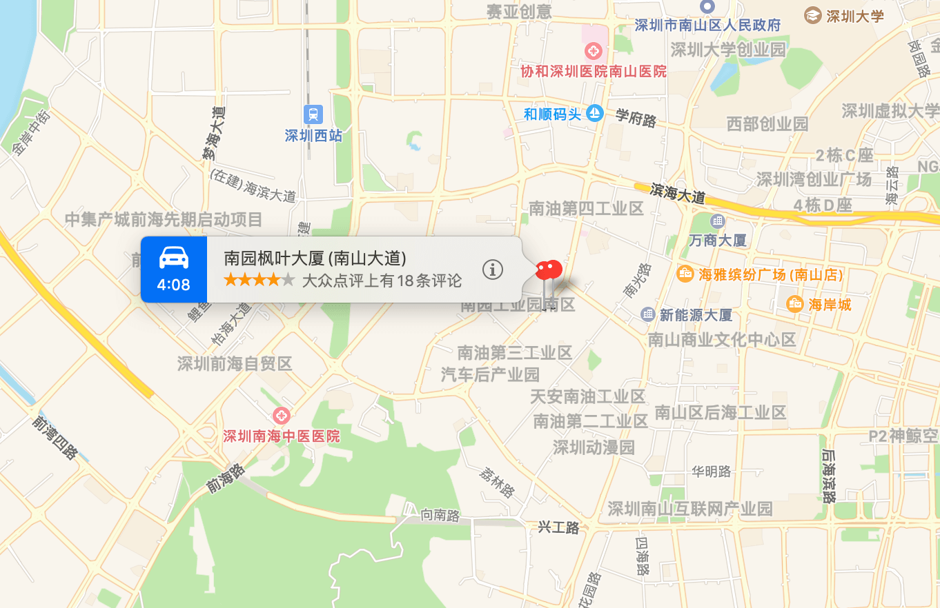 南园枫叶大厦位置地图