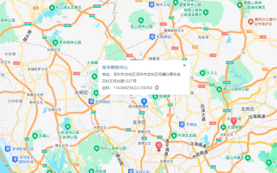 荣丰中心位置地图