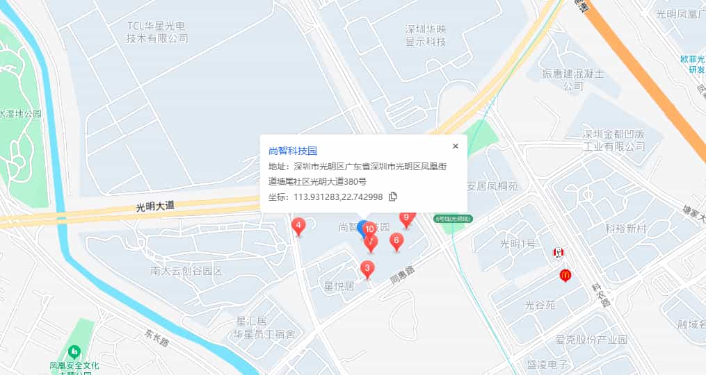 尚智科技园位置地图