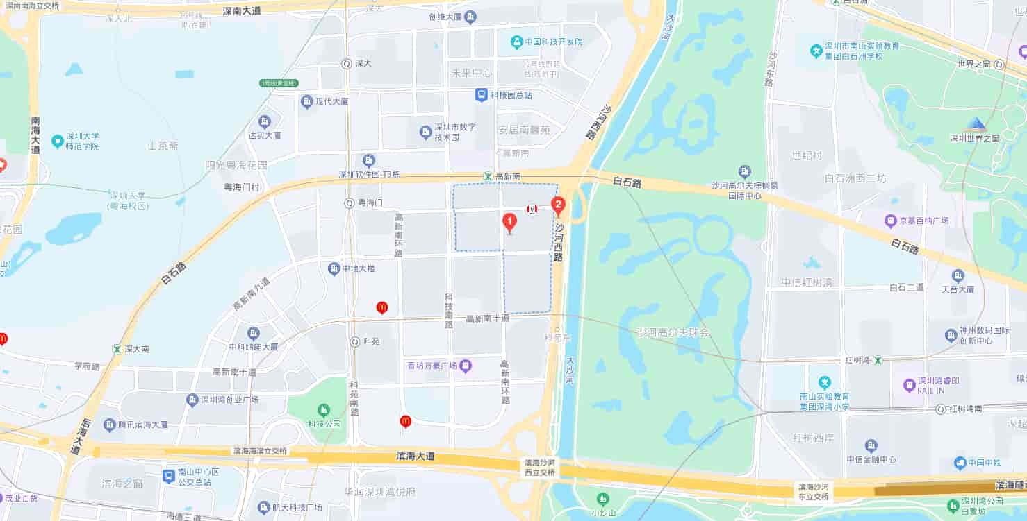 深圳湾科技生态园位置地图