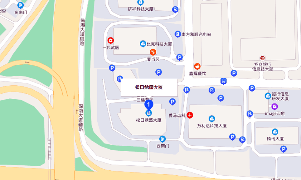 前海李宁大厦（松日鼎盛大厦）位置地图