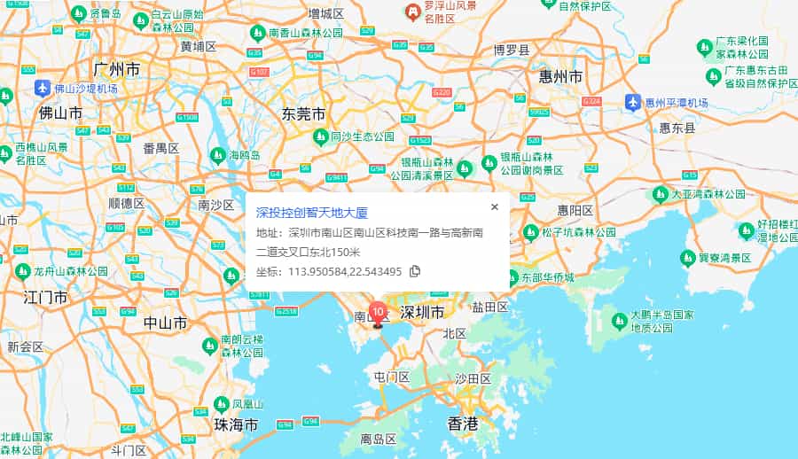 深投控创智天地大厦位置地图