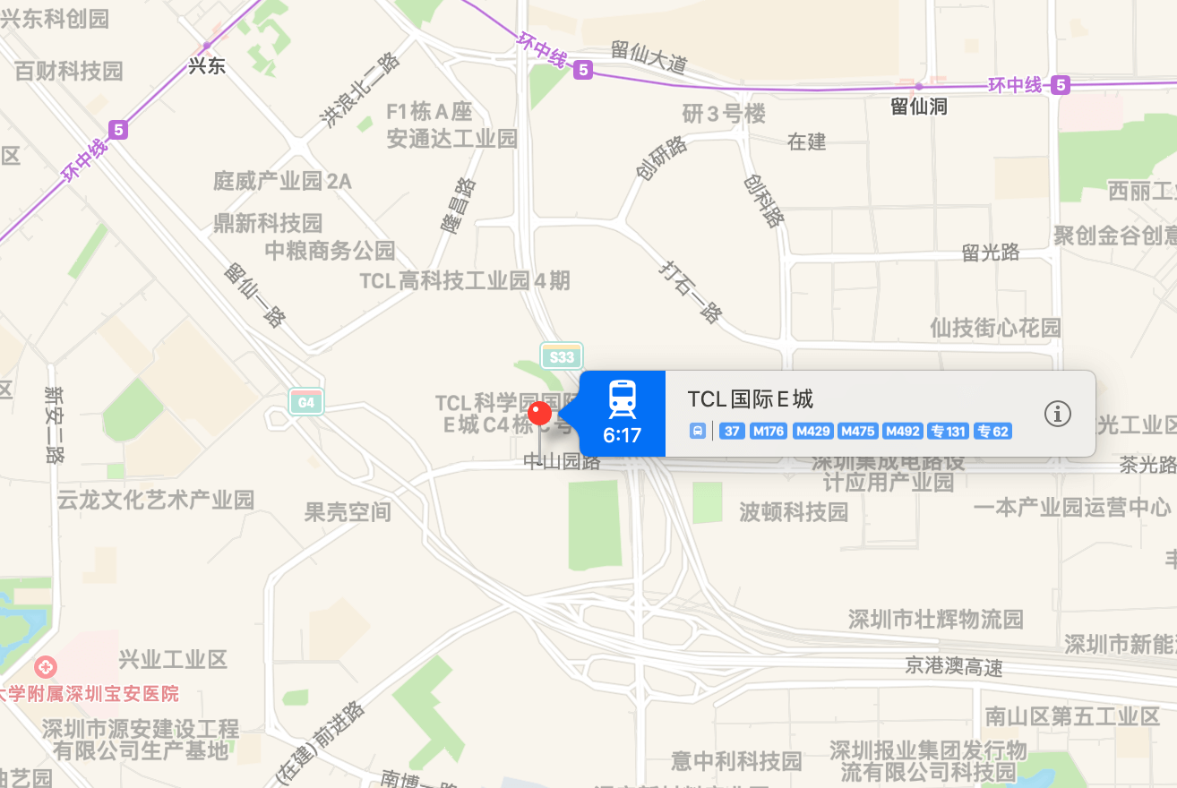 TCL国际E城位置地图