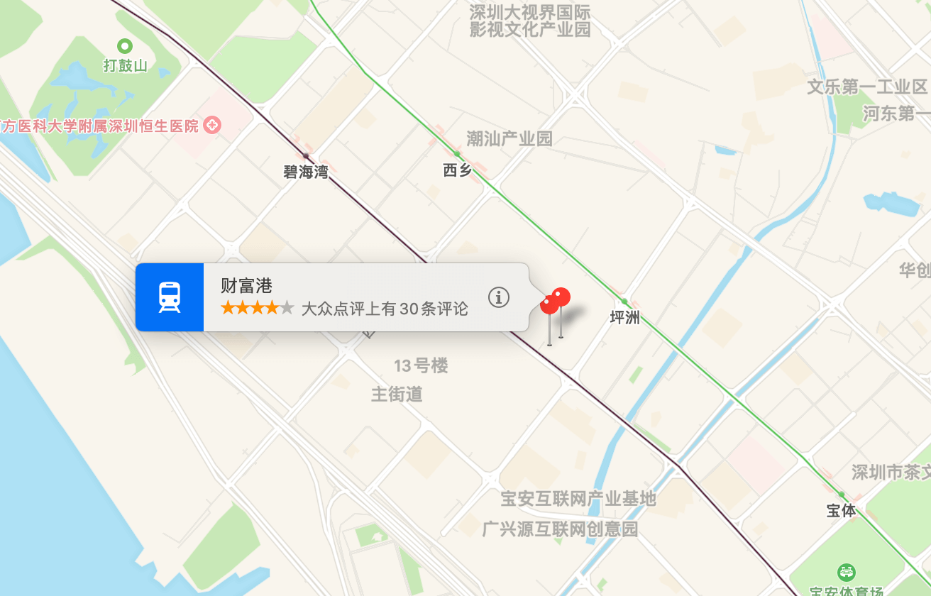 西乡财富港大厦位置地图