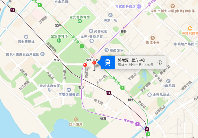 壹方中心位置地图