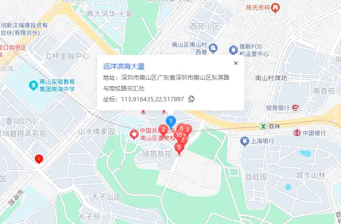 远洋滨海大厦位置地图